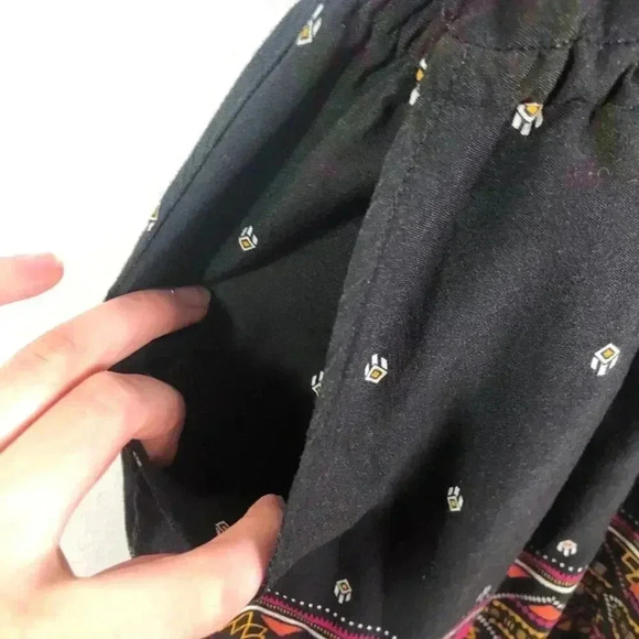 H&M X Coachella Boho Romper Boho Desert Black White Geometric Women's Size 10 - Picture 7 of 11